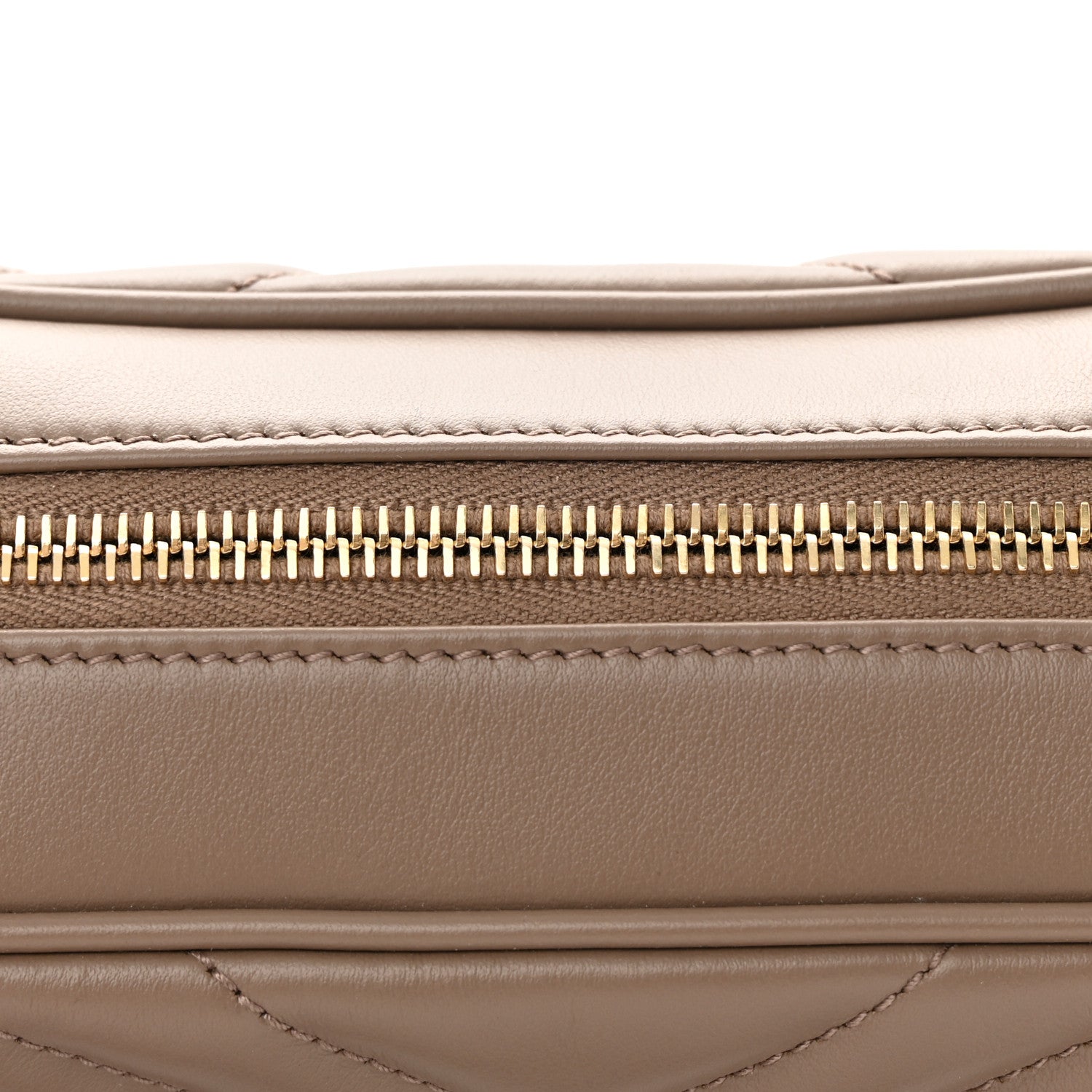 Saint Laurent Calfskin Matelasse Monogram Lou Camera Bag Taupe 13 of 13