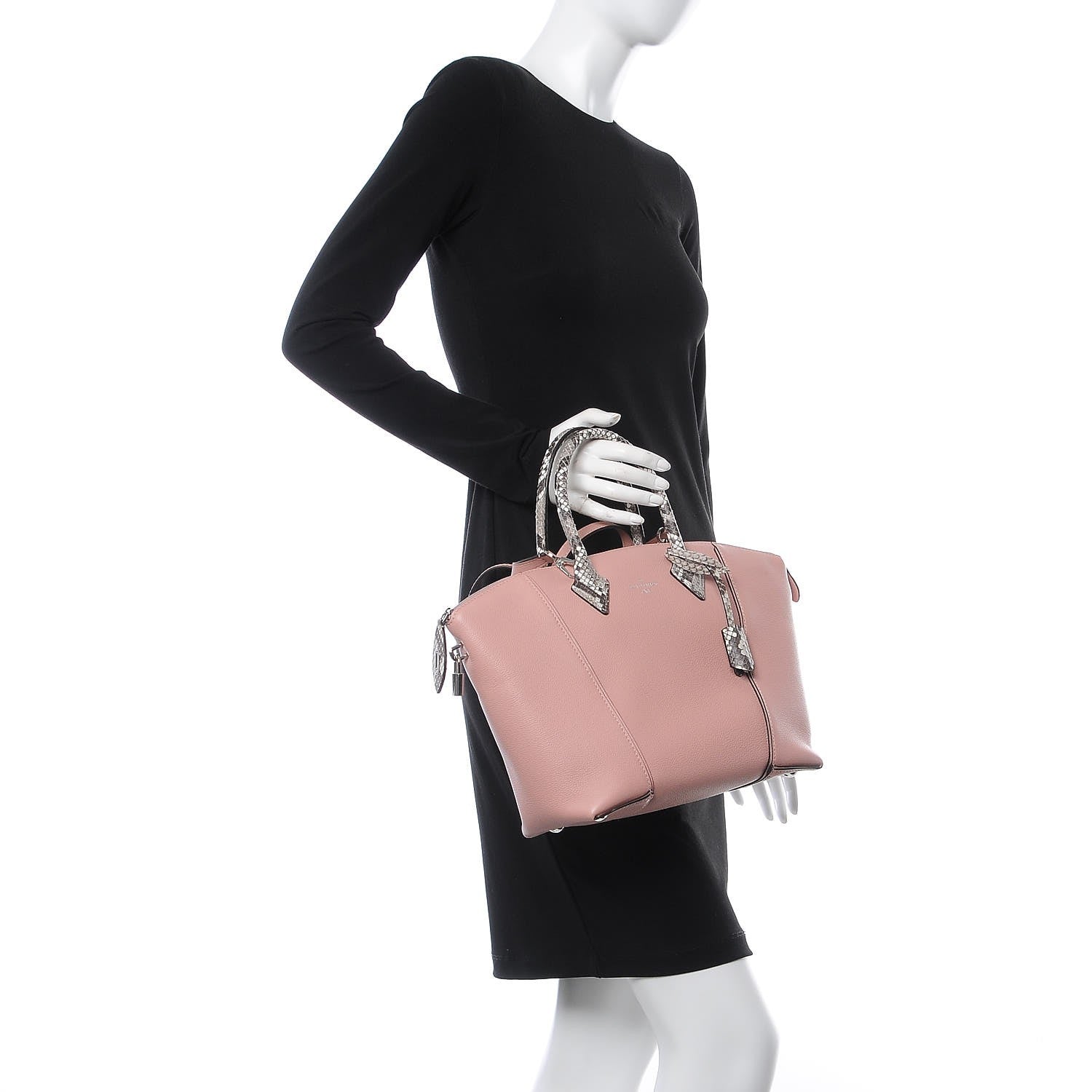 Louis Vuitton Veau Cachemire Python Soft Lockit PM Magnolia 3 of 10