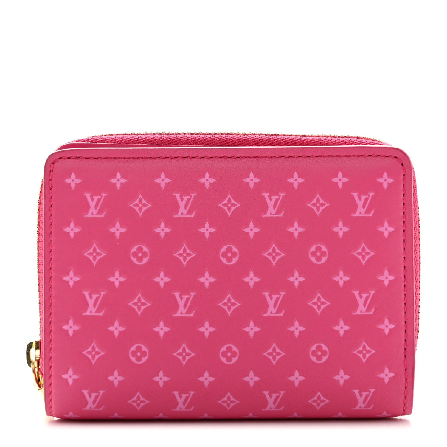 Louis Vuitton Calfskin Nanogram Embossed Lou Wallet Rose 1 of 10