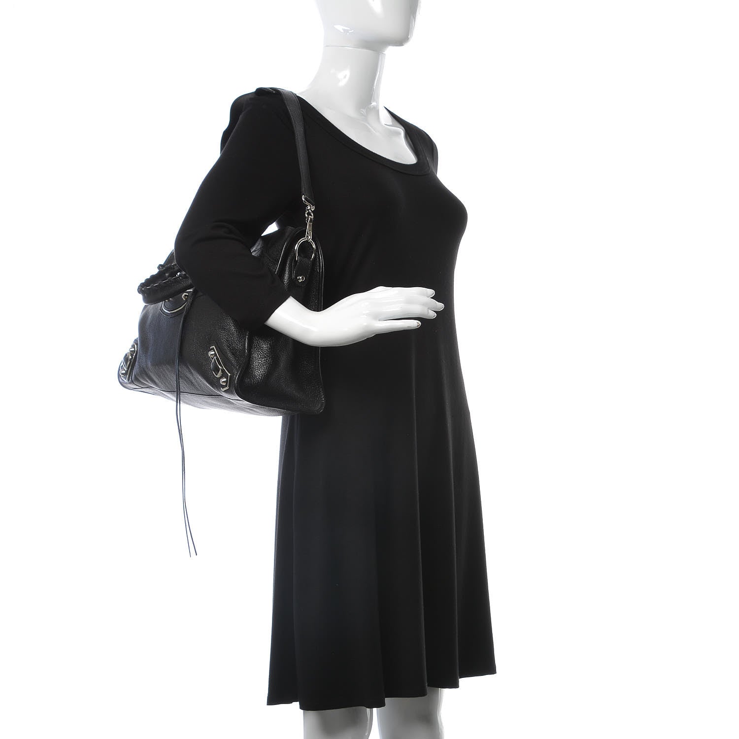 Balenciaga Chevre Silver Metallic Edge Hardware City Black 3 of 11