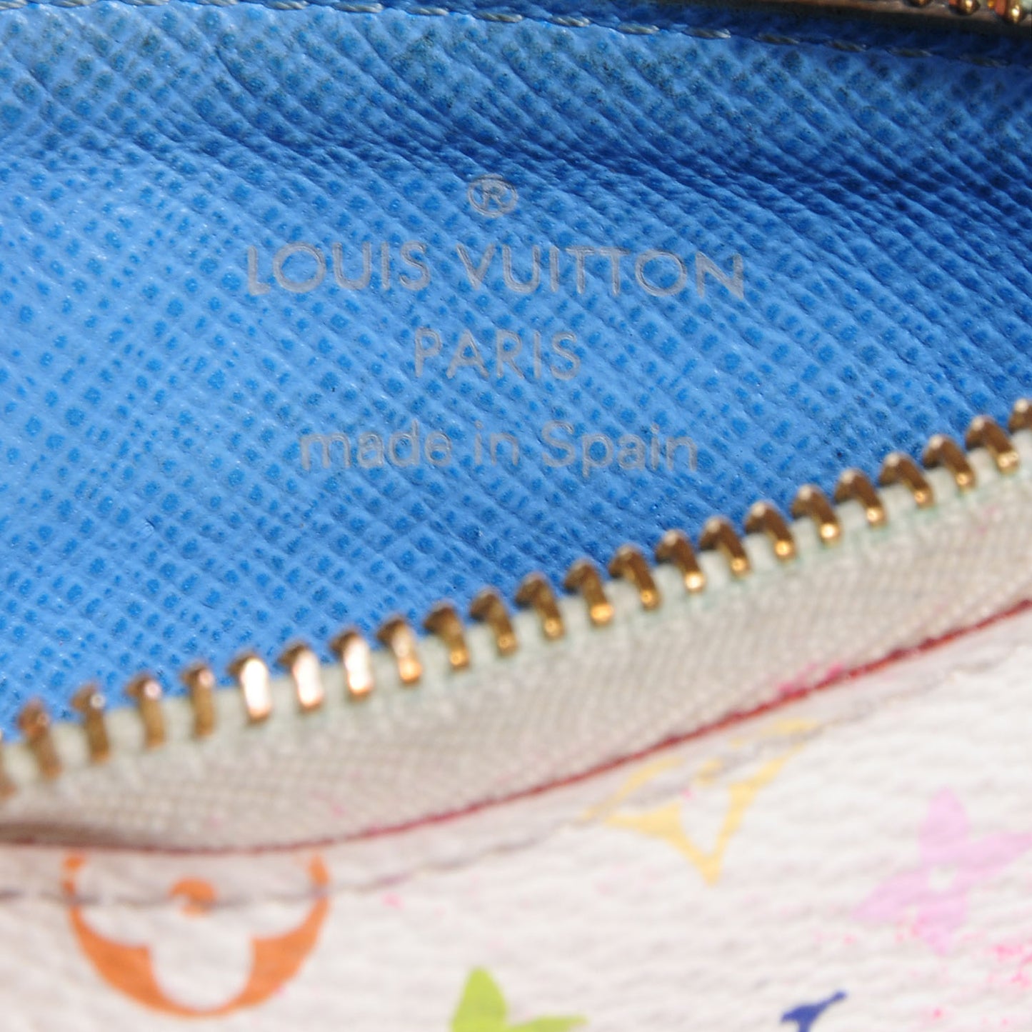 Monogram Multicolor Key Pouch White