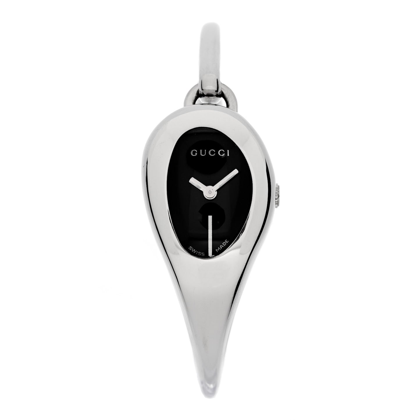 Stainless Steel 21mm Horsebit Quartz Watch Black