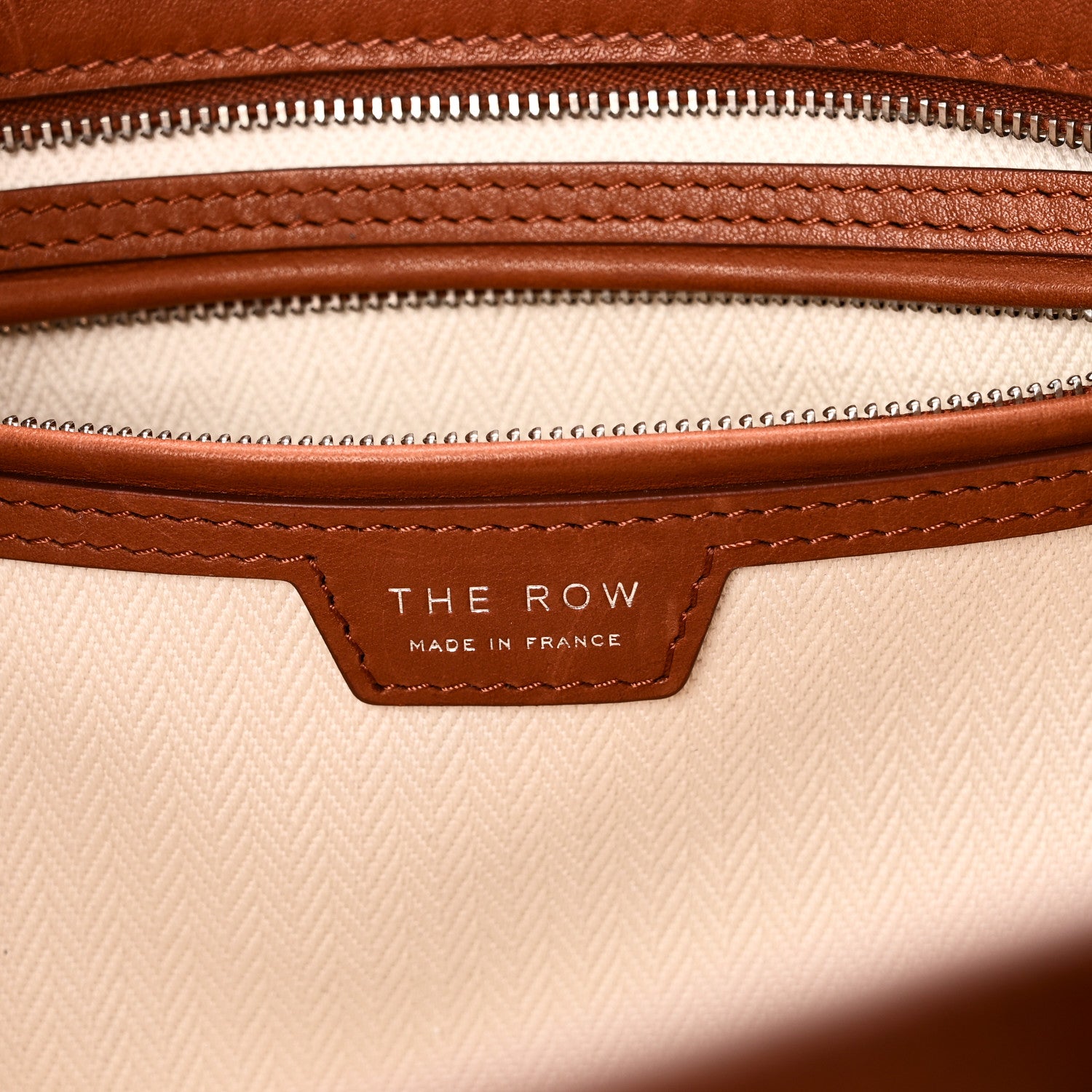 The Row Polished Saddle Calfskin Marlo 12 Tote Bag Acero 6 of 10