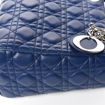 Christian Dior Lambskin Cannage Medium Lady Dior Navy 17 of 17