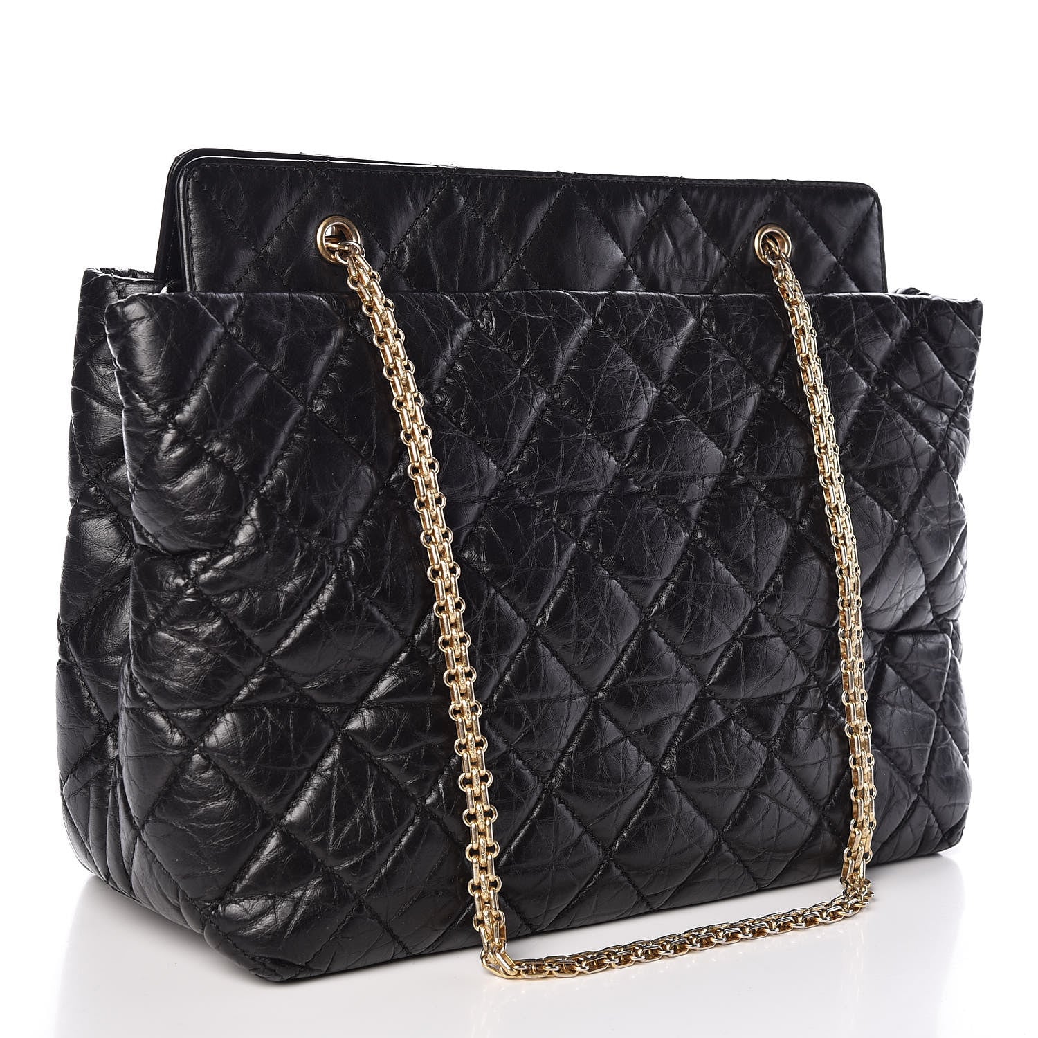 Chanel Aged Calfskin Reissue 2.55 Tote Black 3 of 9
