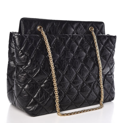 Chanel Aged Calfskin Reissue 2.55 Tote Black 3 of 9