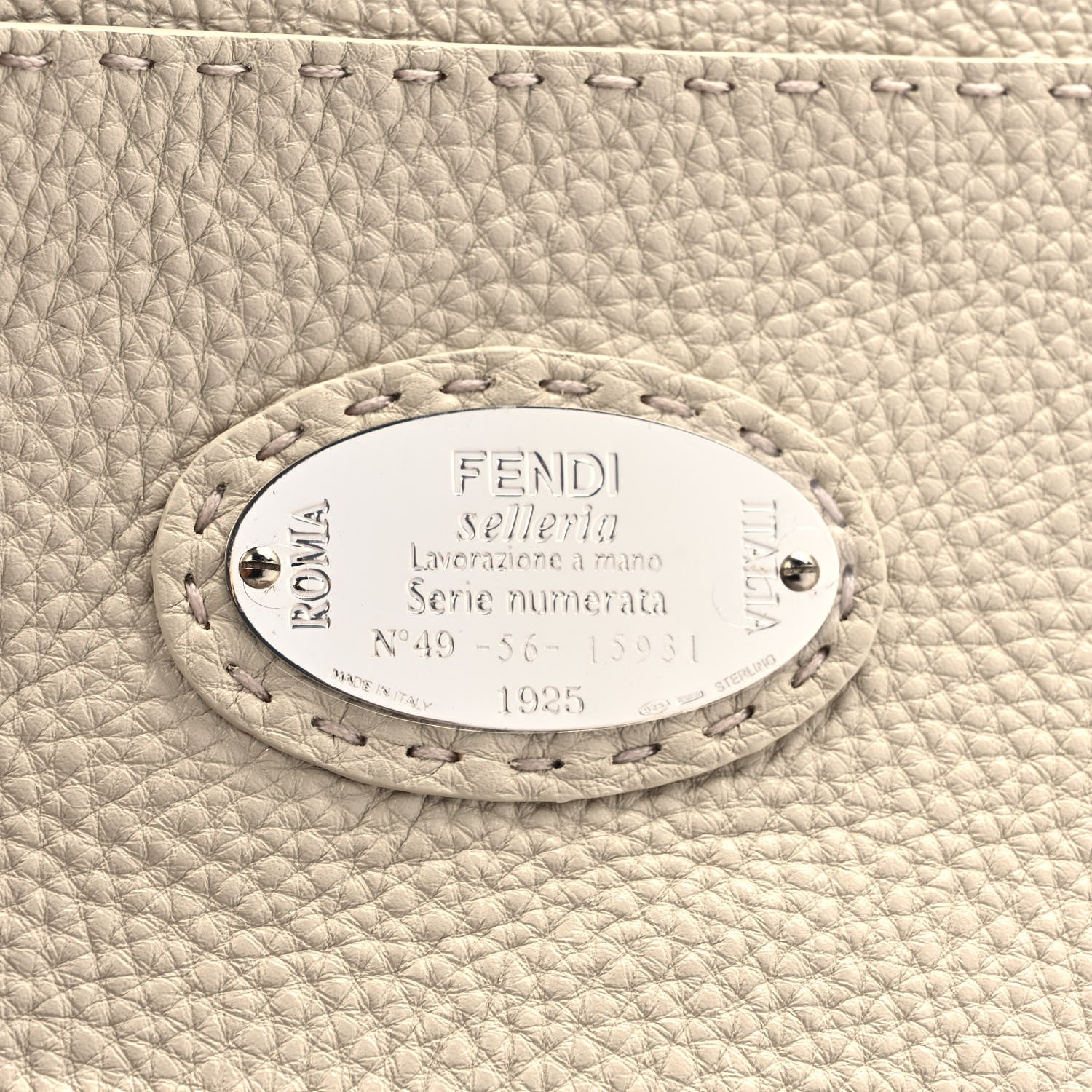 Fendi Cuoio Romano Selleria Chamois Medium Peekaboo I SEE U Satchel Corda Camelia Cipria 6 of 8