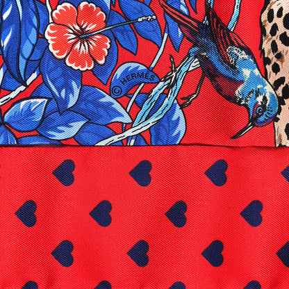 Hermes Silk Jungle Love Love Twilly Rouge Marine Fauve 4 of 4