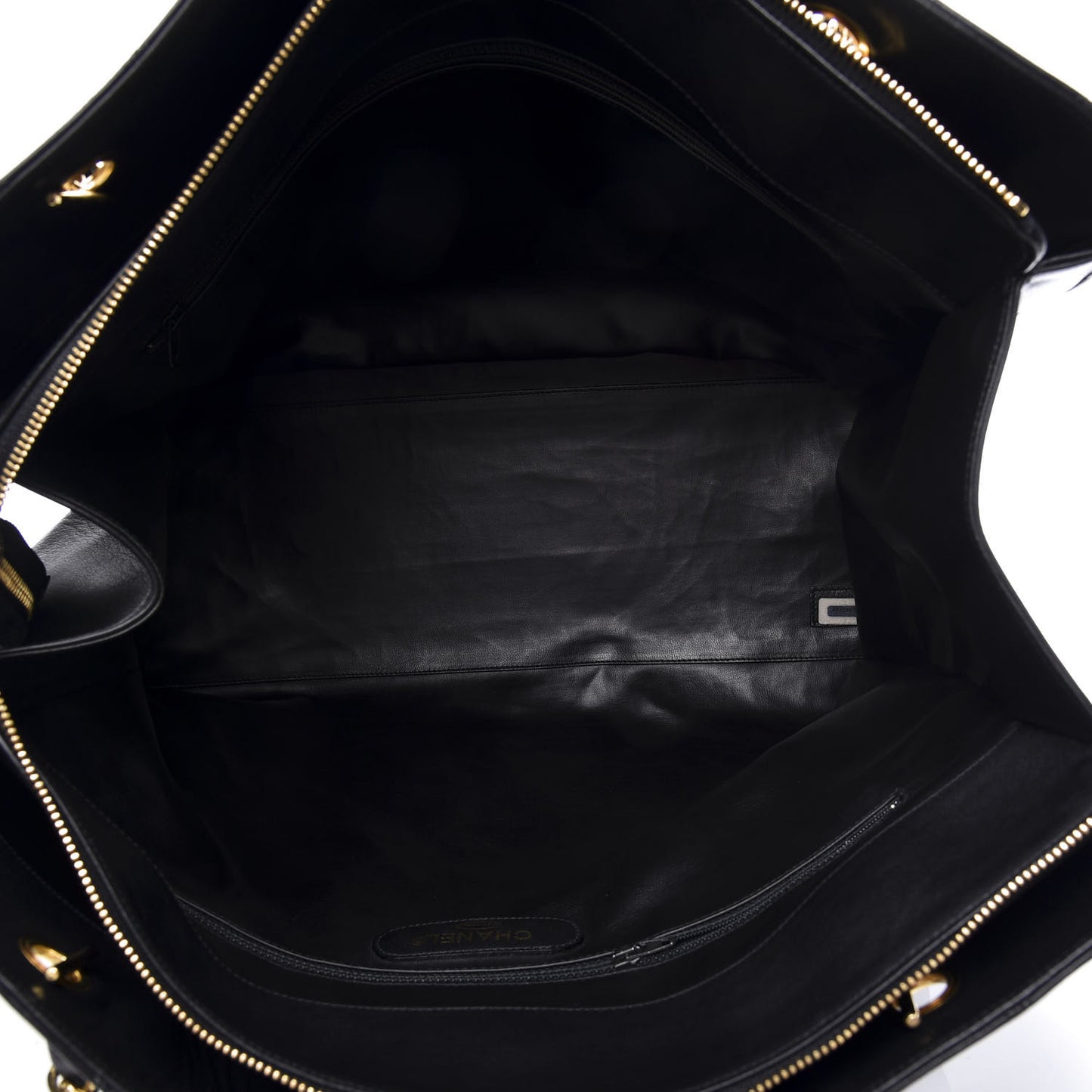 Calfskin Stitched XL Weekender Black