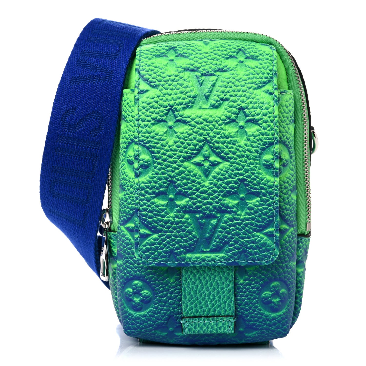 Louis Vuitton Taurillon Illusion Double Phone Case Bleu Vert 1 of 8