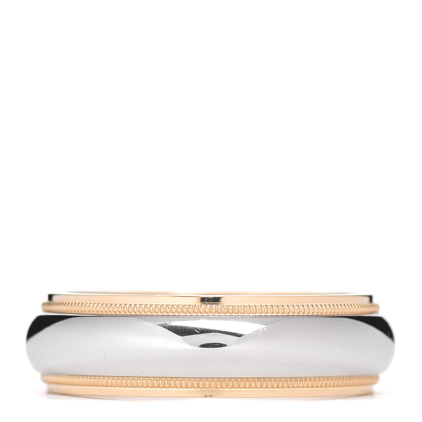 Platinum 18K Yellow Gold 6mm Classic Milgrain Wedding Band Ring 58 8.5