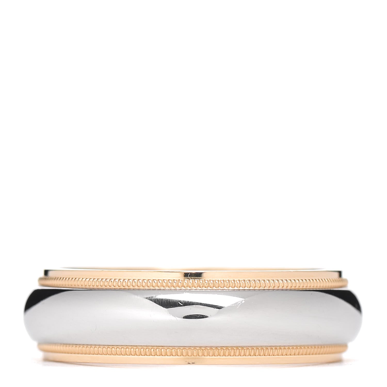 Tiffany Platinum 18K Yellow Gold 6mm Classic Milgrain Wedding Band Ring 58 8.5 3 of 5
