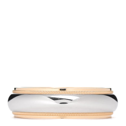 Tiffany Platinum 18K Yellow Gold 6mm Classic Milgrain Wedding Band Ring 58 8.5 3 of 5