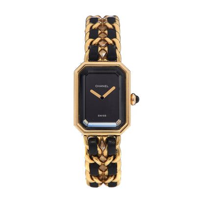 Chanel Stainless Steel Lambskin 20mm Chain Premiere Quartz Watch Gold XL 1 of 6