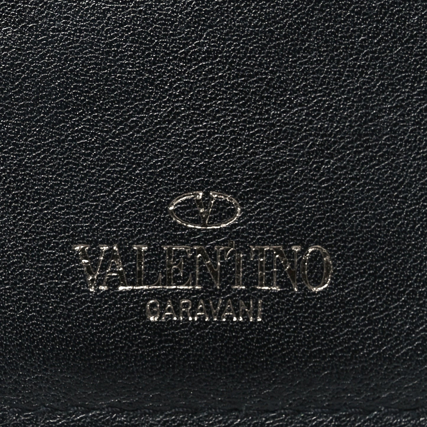Vitello Rockstud Card Holder Black