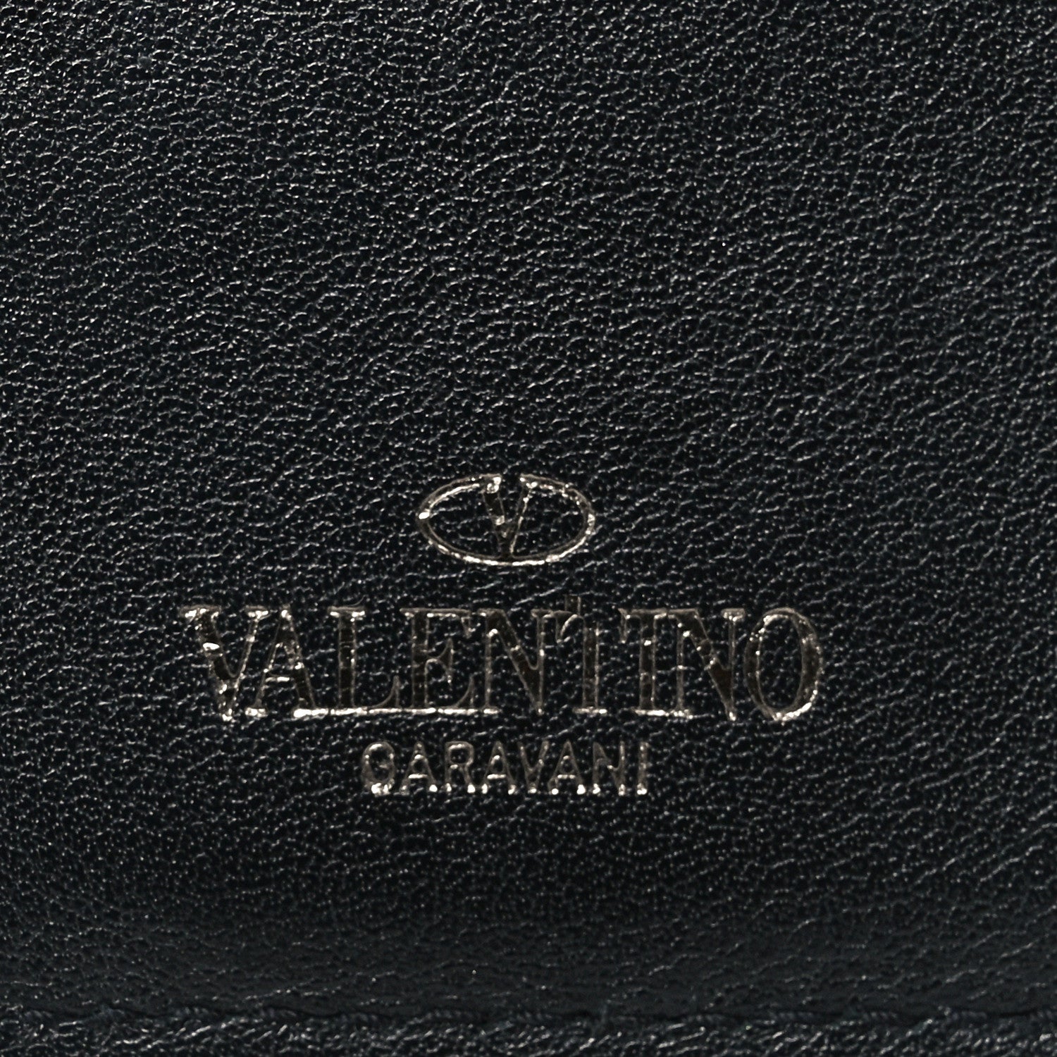 Valentino Garavani Vitello Rockstud Card Holder Black 6 of 6