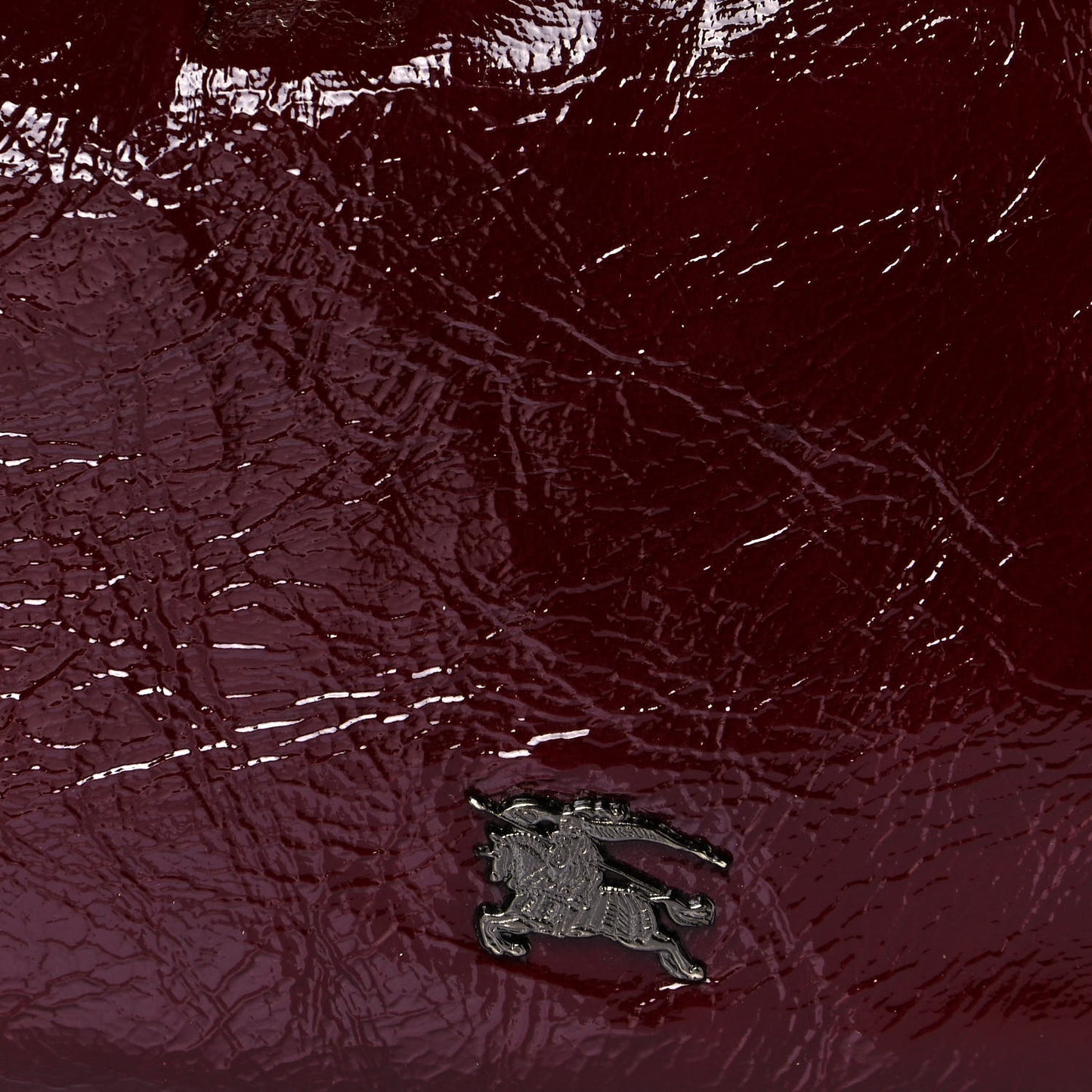Patent Quilted Hobo Burgundy