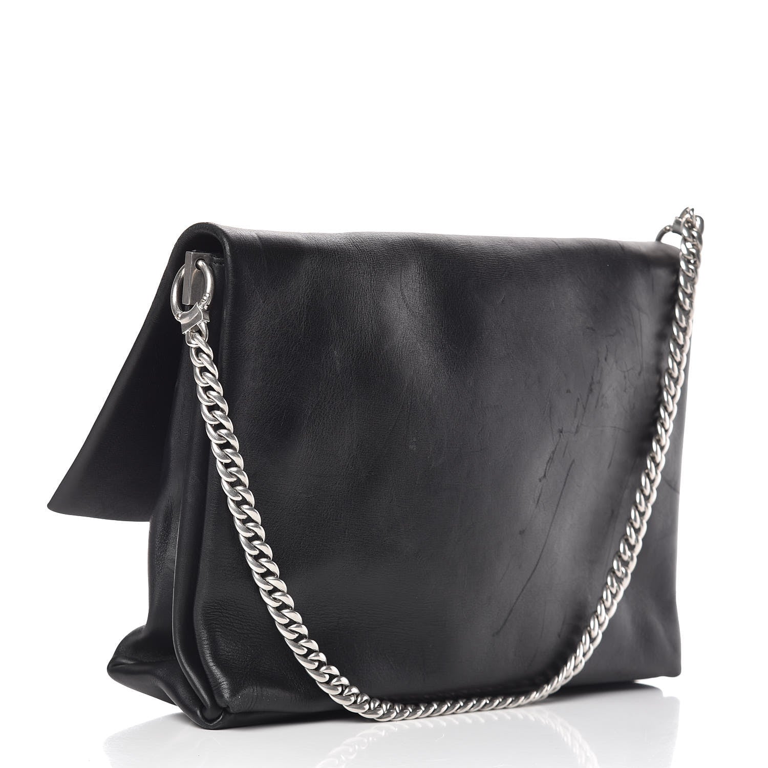 Celine Smooth Calfskin Blade Chain Flap Black 3 of 17