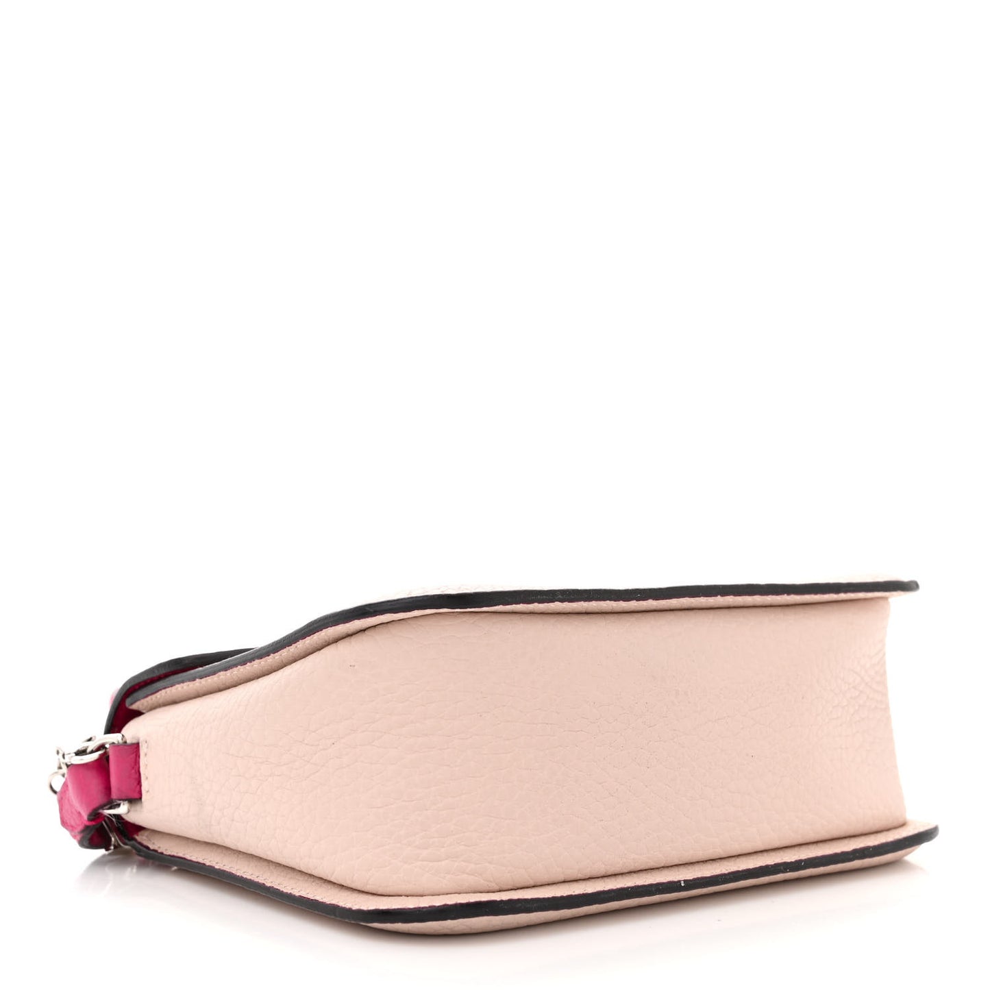 CHRISTIAN DIOR Bullcalf Diorissimo Promenade Envelope Pouch Fuchsia Rose Poudre
