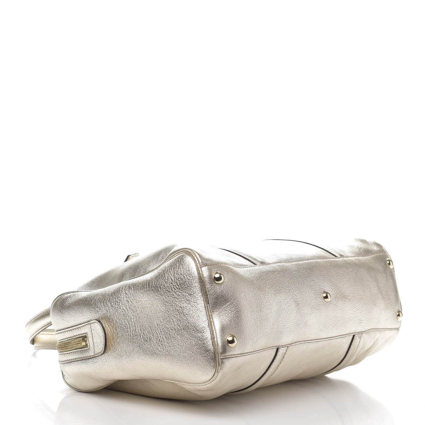 Metallic Calfskin Medium Britt Boston Gold