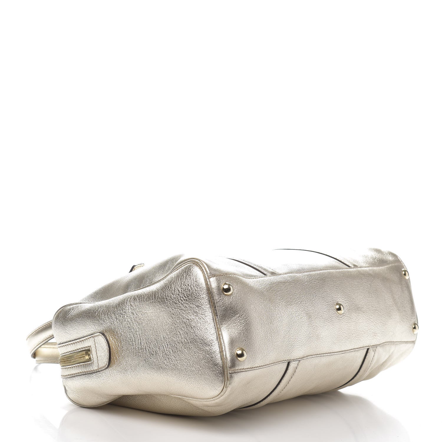 Gucci Metallic Calfskin Medium Britt Boston Gold 4 of 13