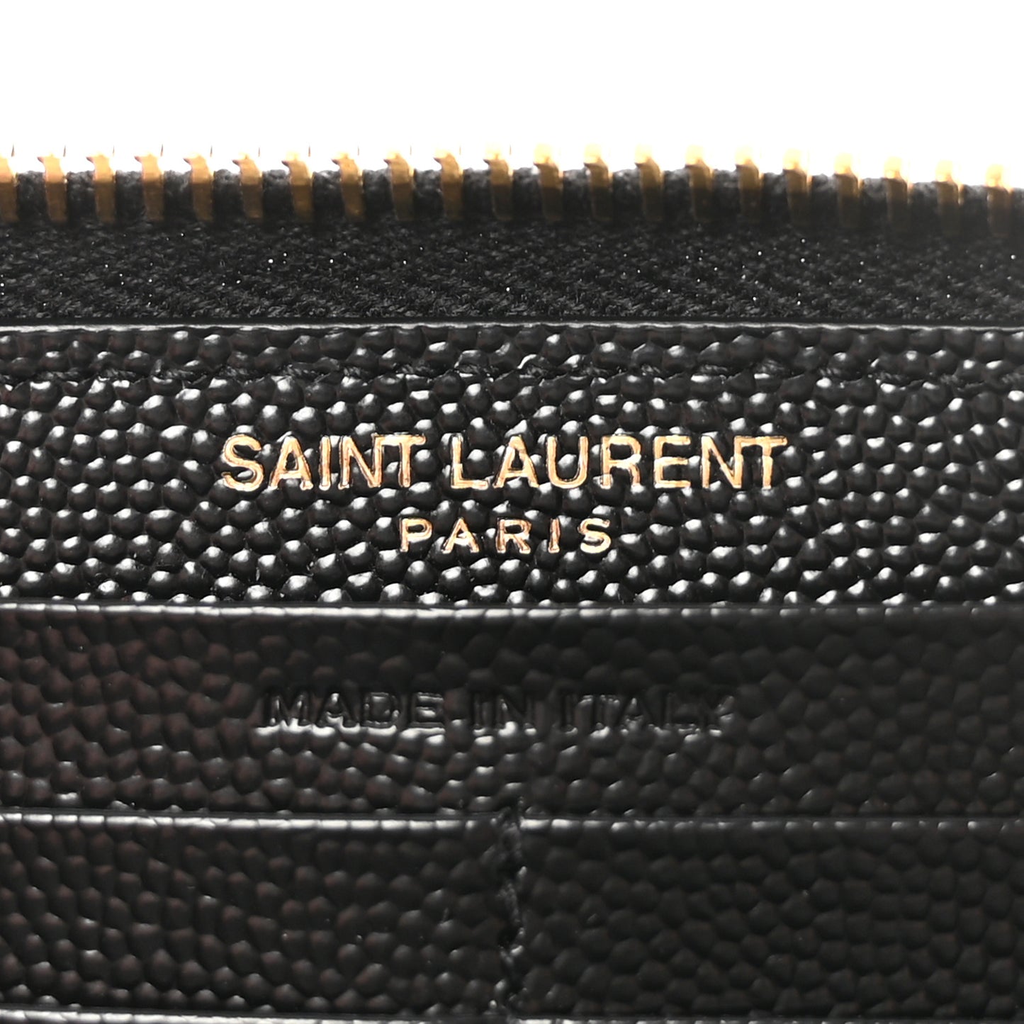 Grain De Poudre Matelasse Chevron Monogram Zip Around Wallet Black