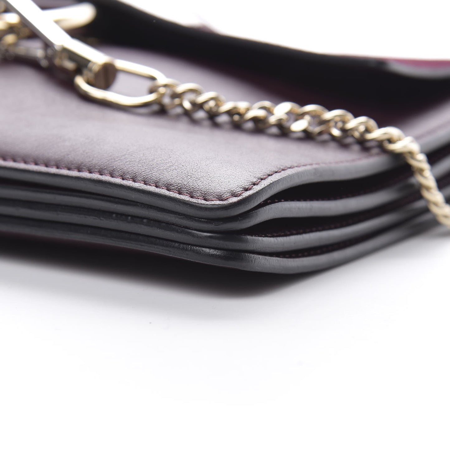 Calfskin Suede Medium Faye Shoulder Bag Plum Purple