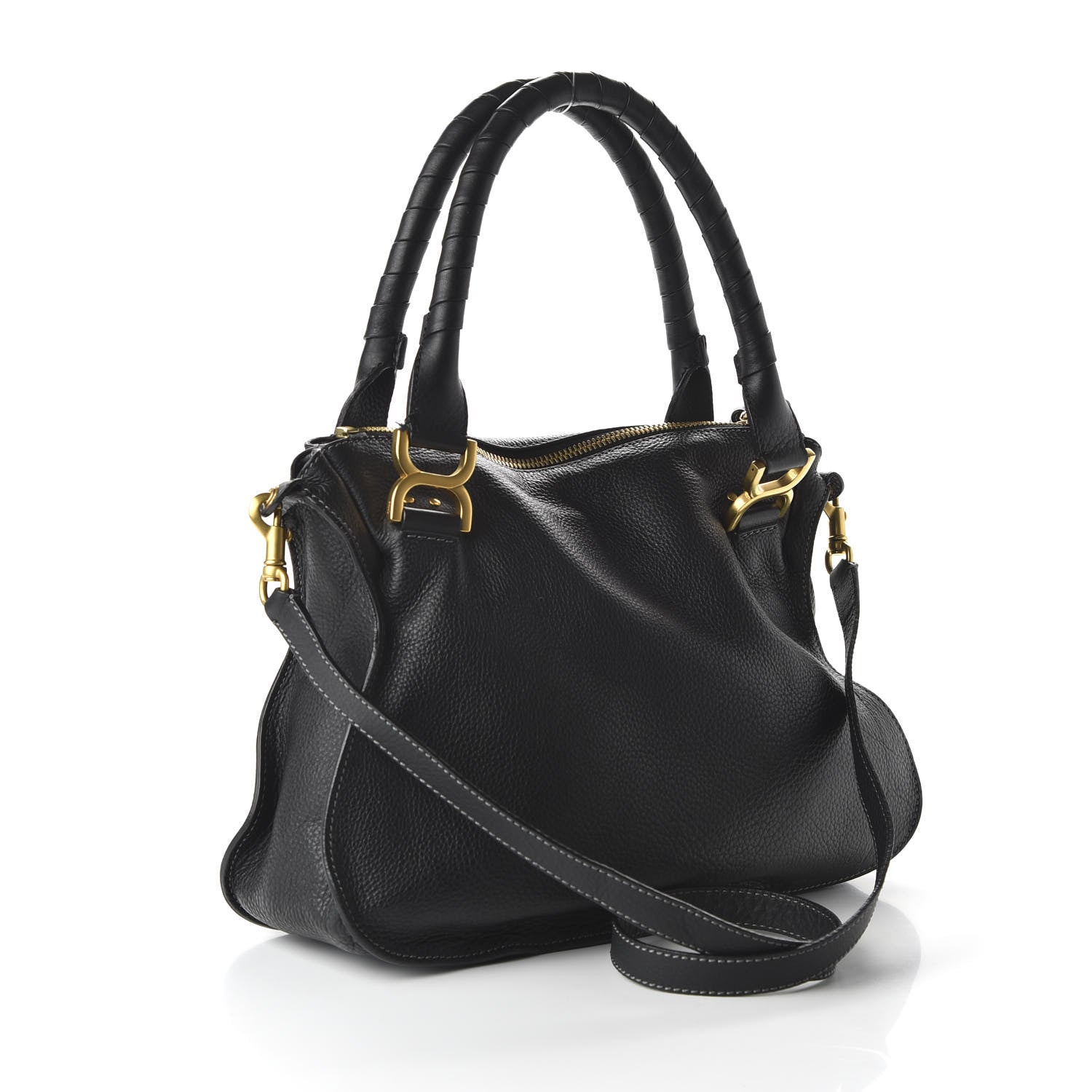 Chloe Calfskin Medium Marcie Satchel Black 4 of 11