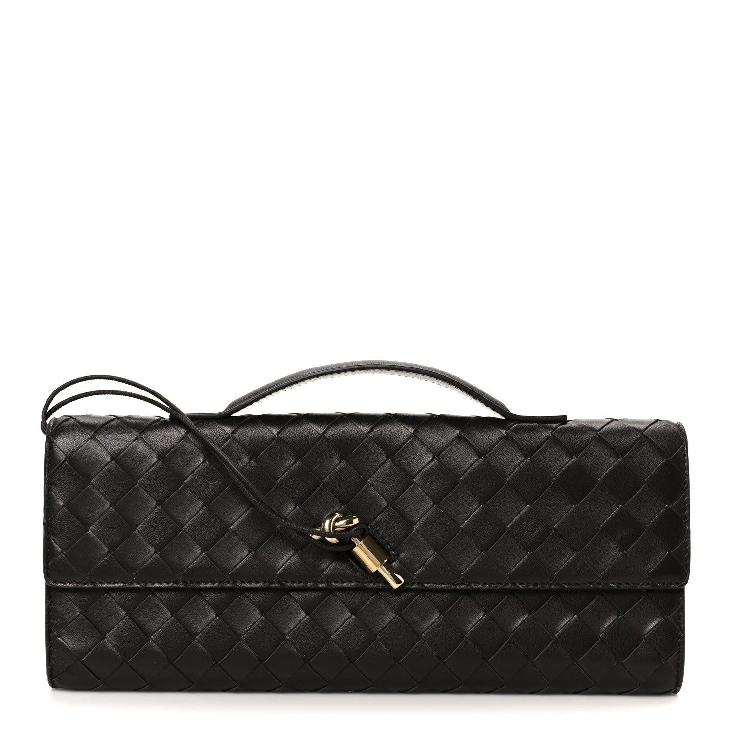 Bottega Veneta Nappa Intrecciato Long Andiamo Top Handle Clutch Fondant 1 of 9