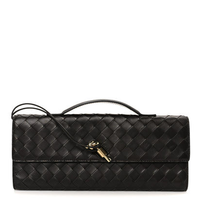 Bottega Veneta Nappa Intrecciato Long Andiamo Top Handle Clutch Fondant 1 of 9