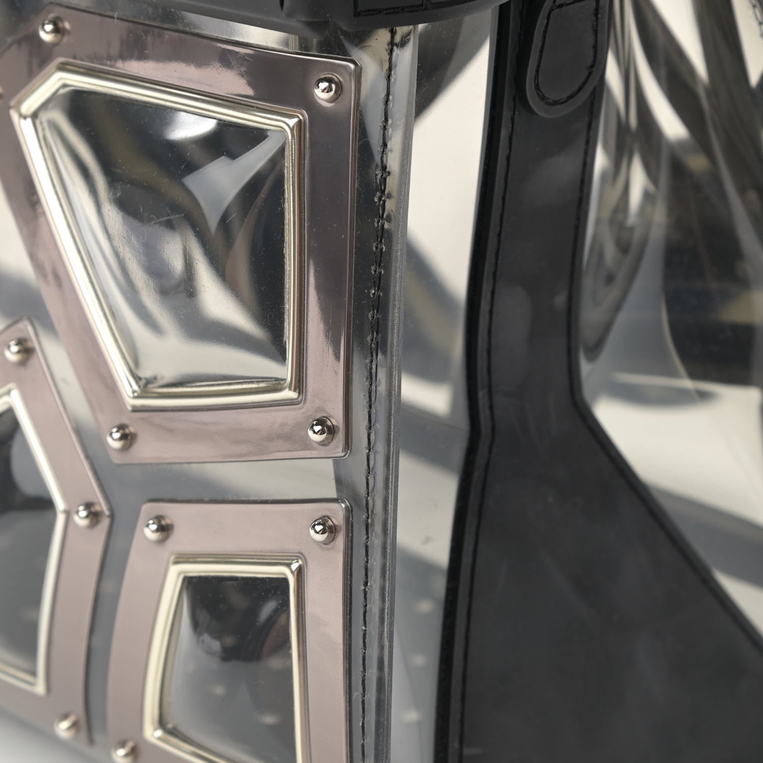 Delvaux Vinyl Gladiator Tempete Satchel Antique Silver 10 of 10