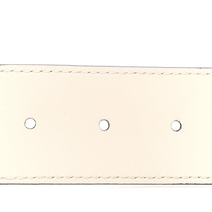 Gucci Nylon Calfskin Sylvie Web Double G 40mm Belt 85 34 Mystic White Hibiscus Red Maritime 4 of 5