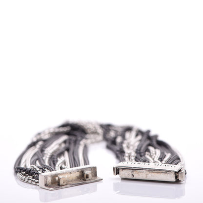 David Yurman Darkened Sterling Silver 21mm Multi Row Box Chain Bracelet 4 of 4