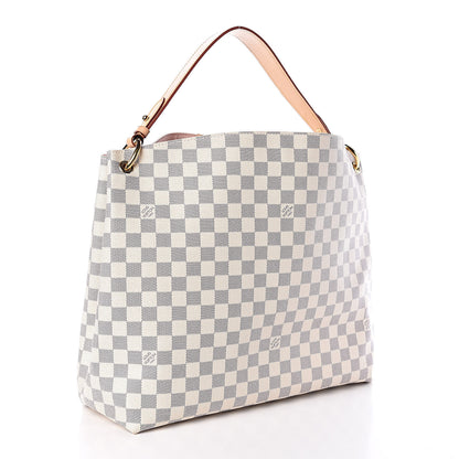 Louis Vuitton Damier Azur Graceful MM Rose Ballerine 3 of 12