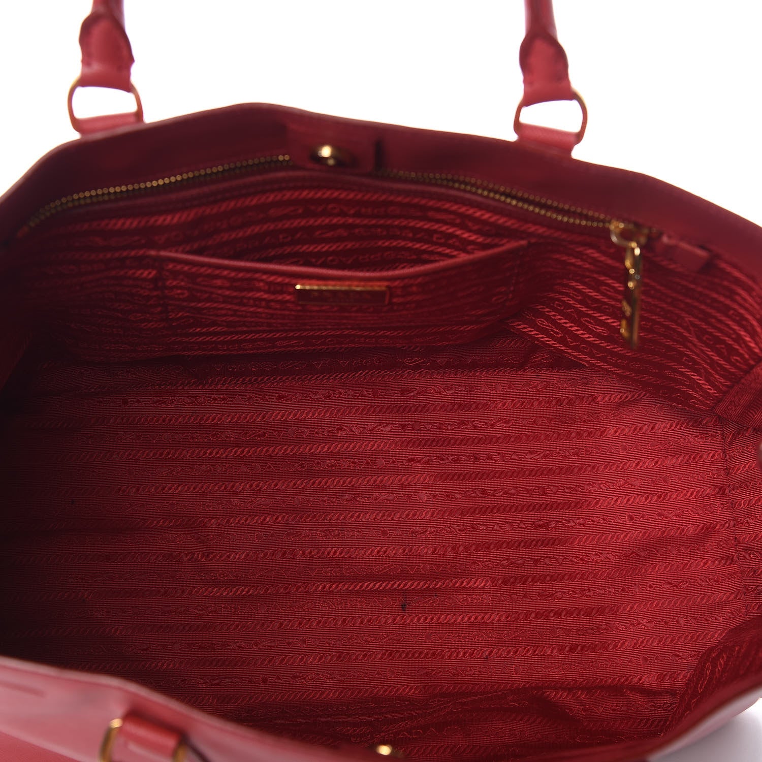Prada Saffiano Lux Large Tote Fuoco 5 of 10