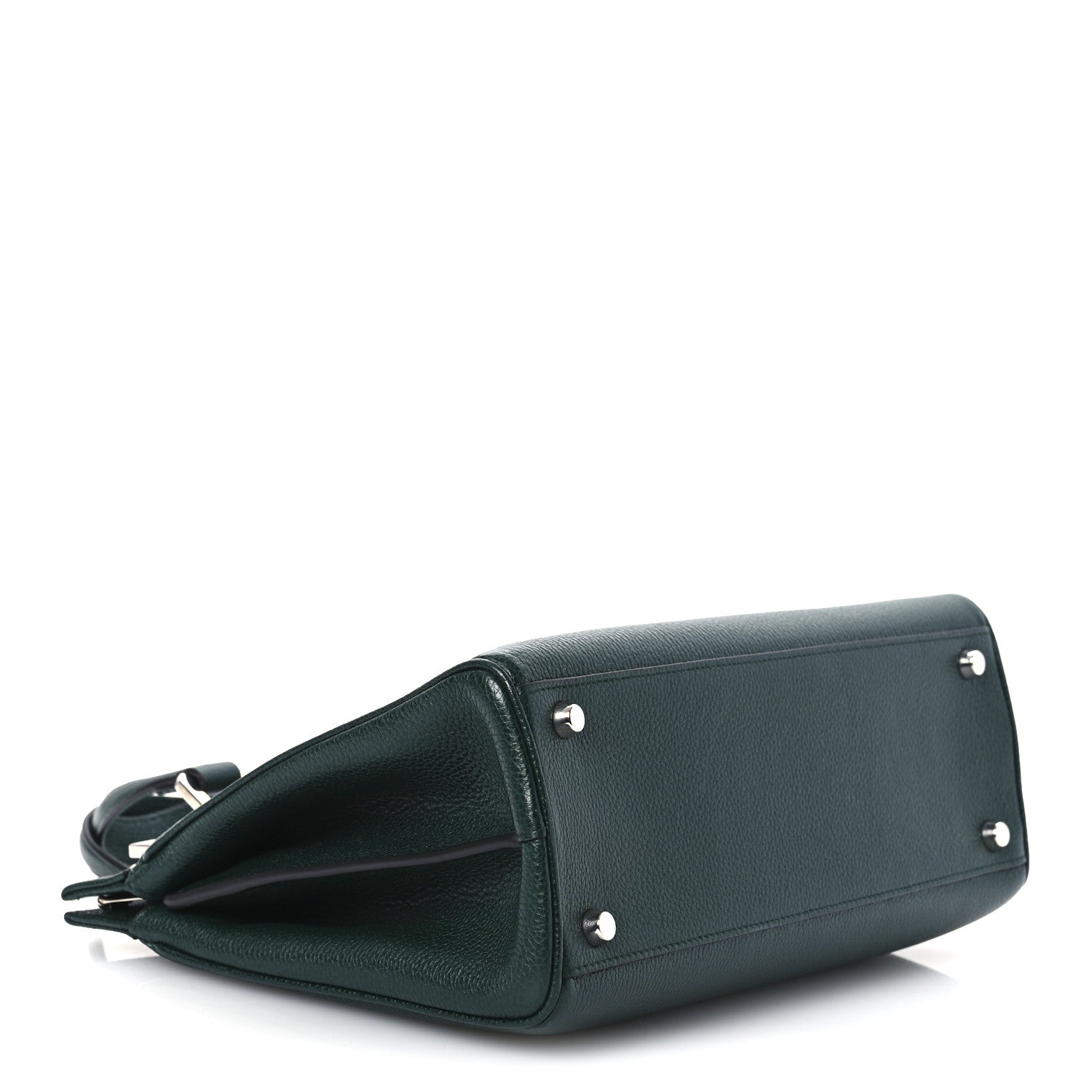 Gucci Grainy Calfskin Small Zumi Top Handle Bag Vintage Green 4 of 12