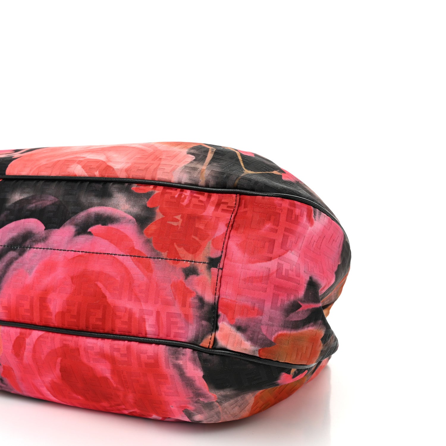 Fendi Zucchino Vitello Floral Forever Shoulder Bag Black Multicolor 11 of 11