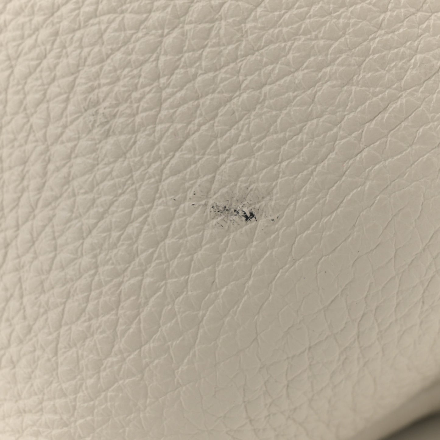 Grained Deerskin Bea Tote Blanc Vintage