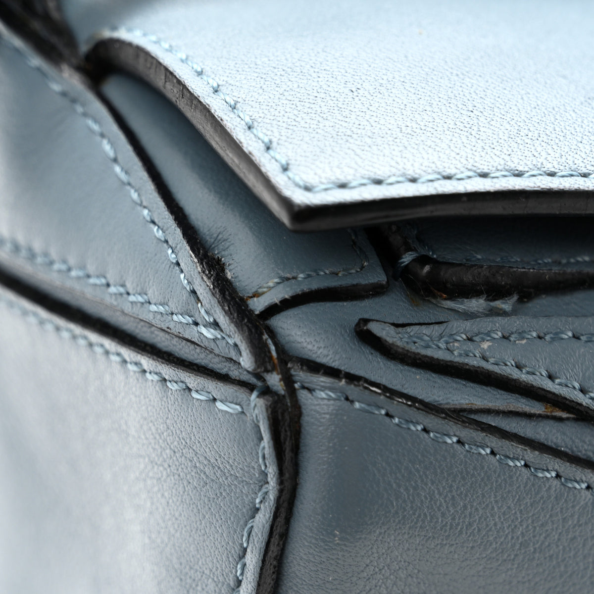 Loewe Calfskin Medium Puzzle Bag Stone Blue 22 of 23