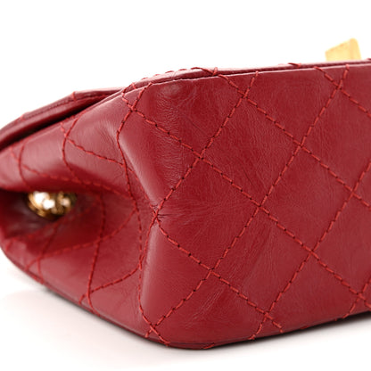 Chanel Aged Calfskin Quilted 2.55 Reissue Mini Flap Red 9 of 10