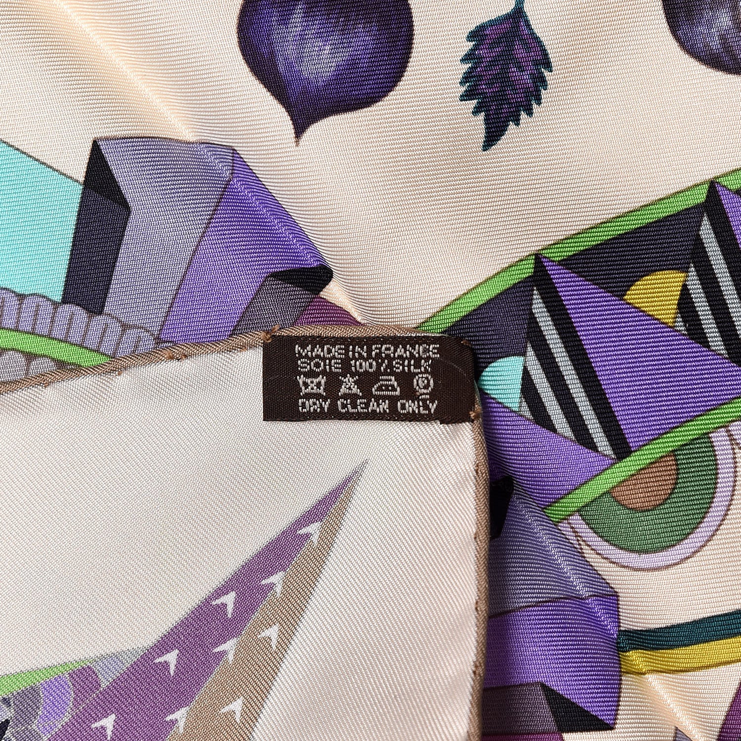 Hermes Silk L'Ombrelle Magique Scarf 90 Beige Rose Violet Parme 5 of 8