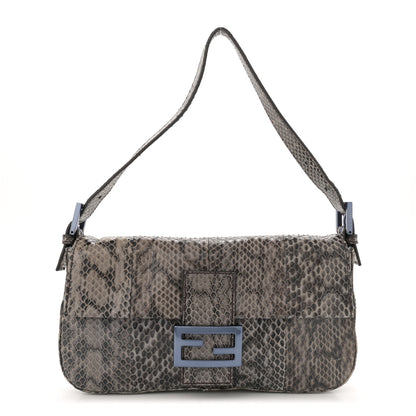 Fendi Snakeskin Baguette Grey 1 of 14
