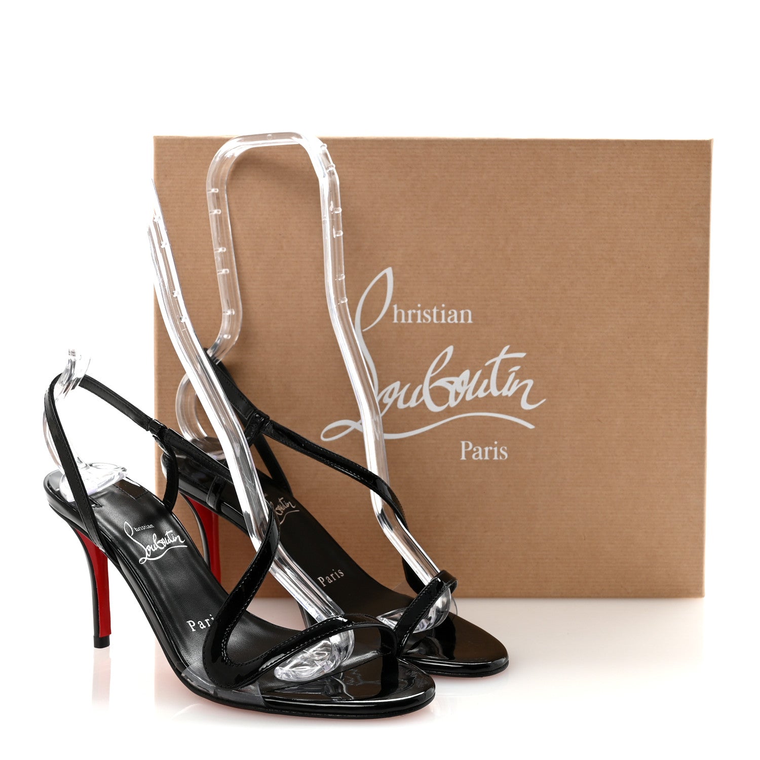 Christian Louboutin Patent Rosa Z 80 Sandals 35.5 Black 9 of 9
