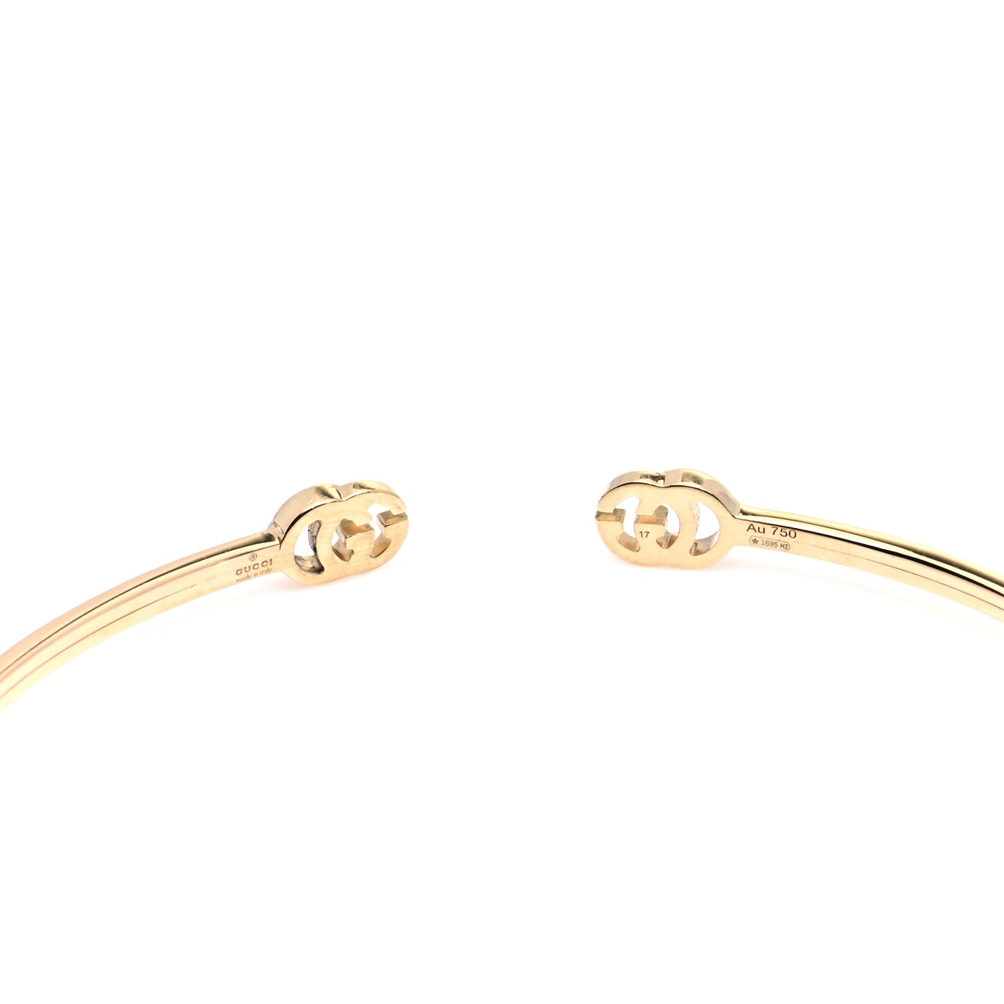18K Yellow Gold GG Running Cuff Bracelet