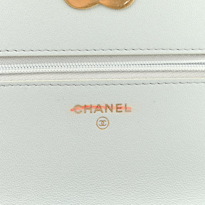 Chanel Lambskin Plexiglass Quilted Coco Love Wallet On Chain WOC Light Blue 6 of 11