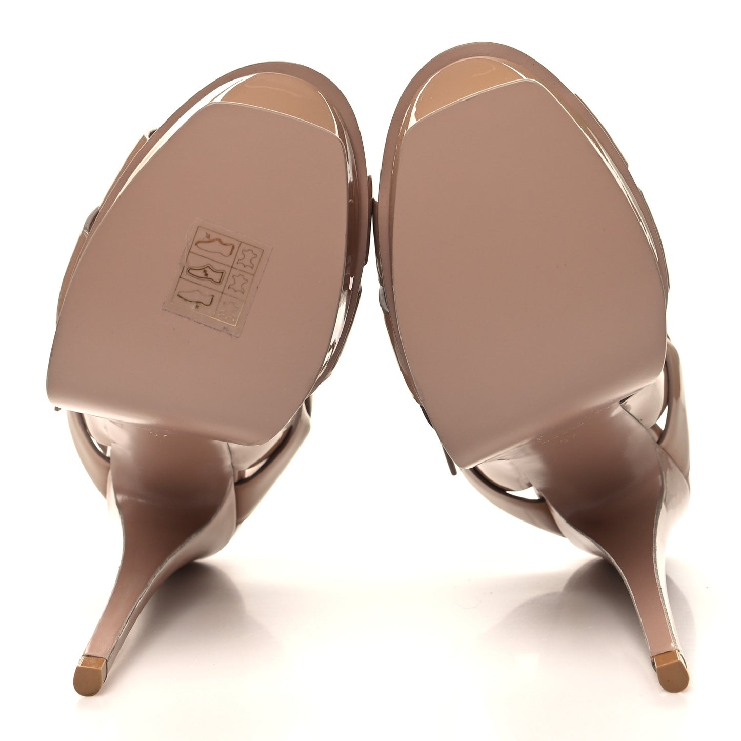 Patent Tribute 105 Platform Sandals 37 Nude Powder