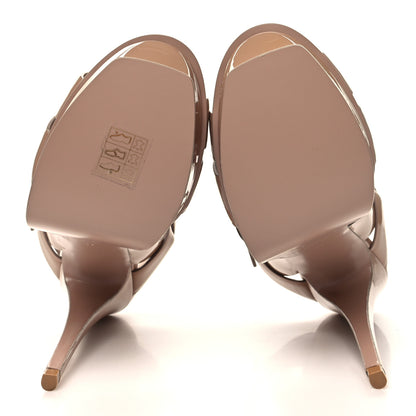 Saint Laurent Patent Tribute 105 Platform Sandals 37 Nude Powder 5 of 8