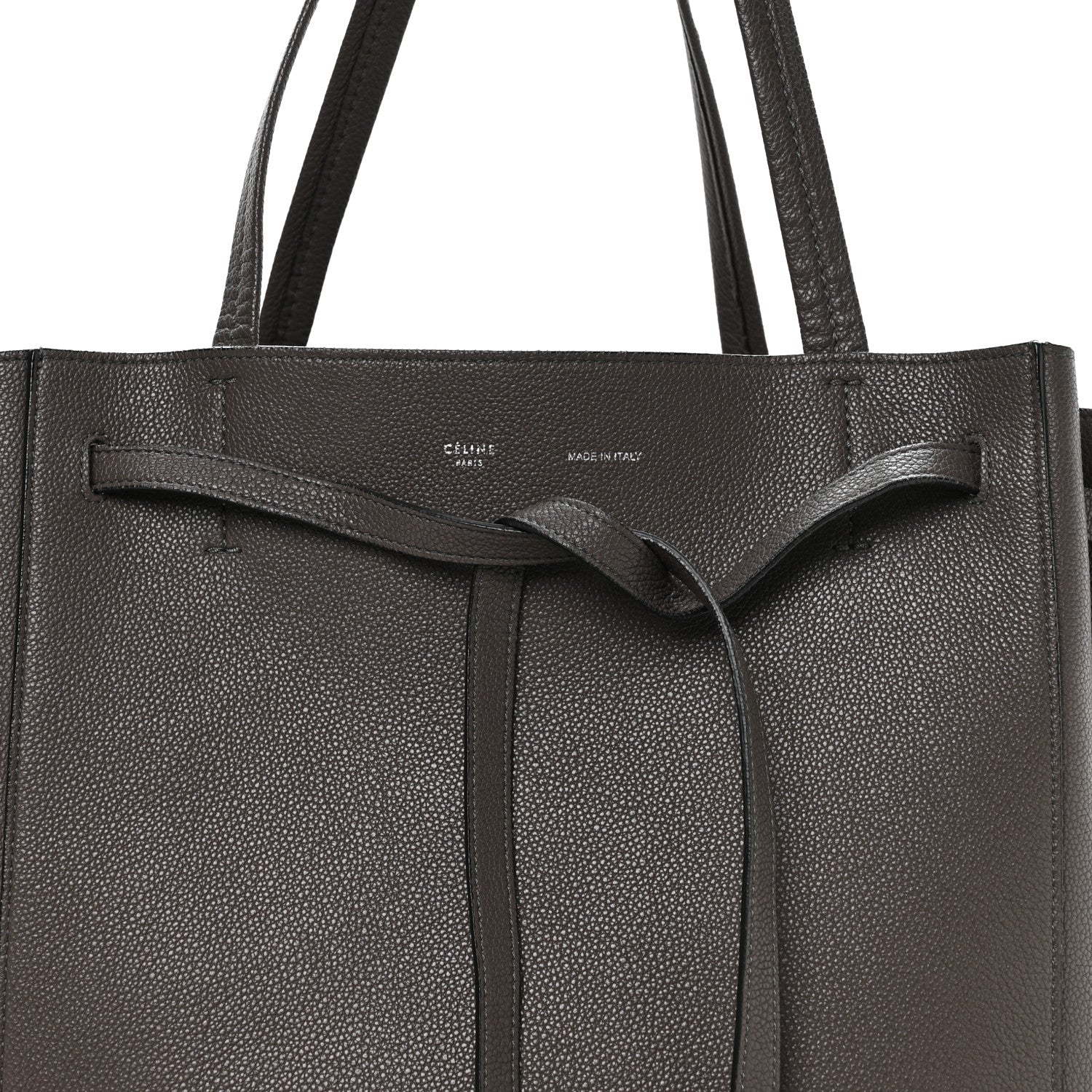 Celine Soft Grained Calfskin Medium Belt Cabas Phantom  Grey 8 of 10