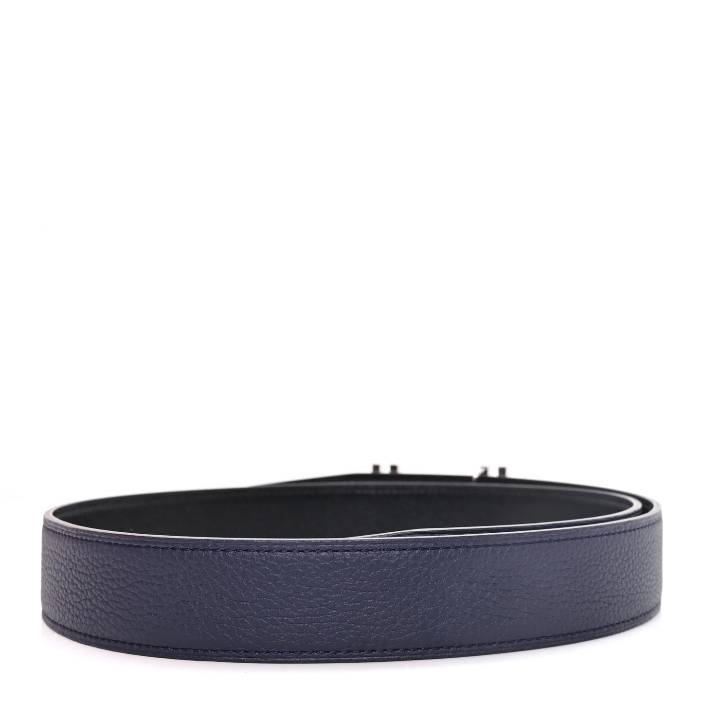 Box Togo 32mm Au Carre H Belt 80 32 Black Bleu Nuit