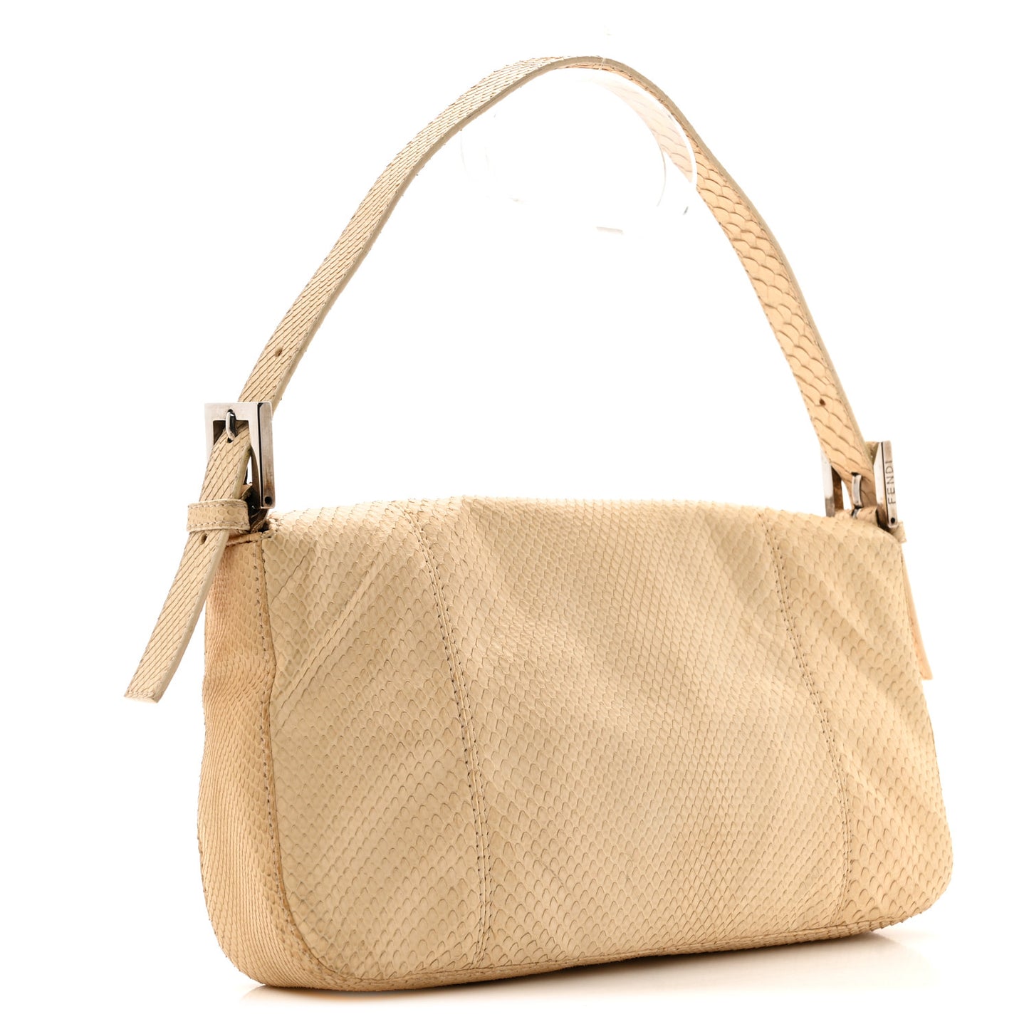 Snakeskin Baguette Light Beige